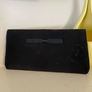 1960s black clutch with bow